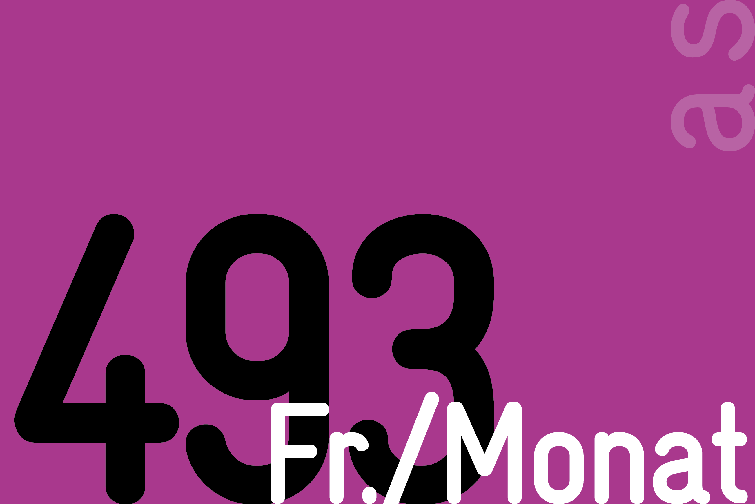 Die Zahl 493 Fr./Monat - Avenir Suisse